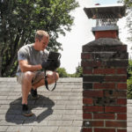 inspecting chimney damage, east windsor nj