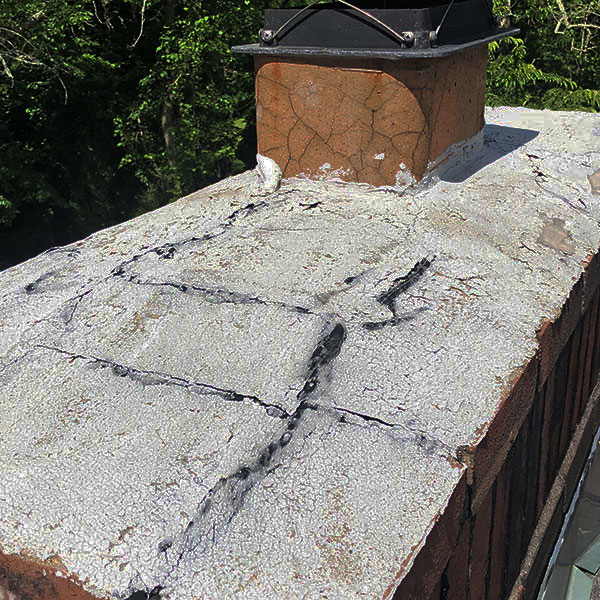damaged chimney crown, Groveville NJ