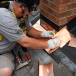 Copper chimney flashing in Mercer County, NJ