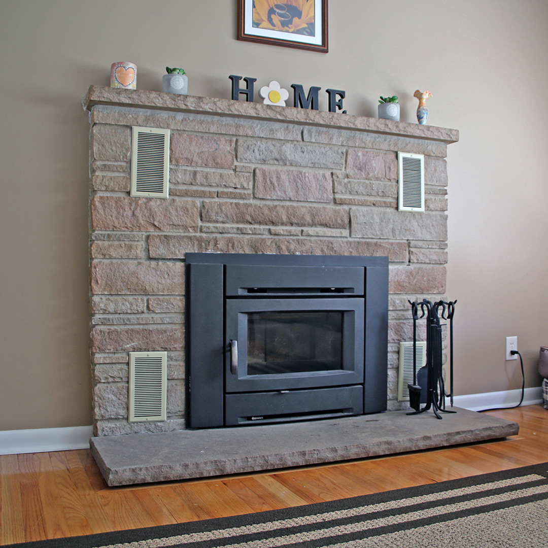 Fireplace insert in Robbinsville, NJ.