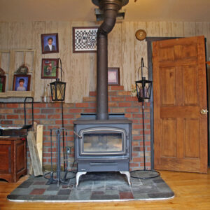 Free standing stove installation in Lawrenceville, NJ.