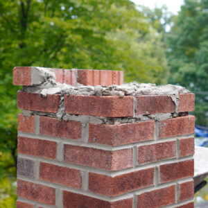 Chimney masonry repairs in East Windsor, NJ.